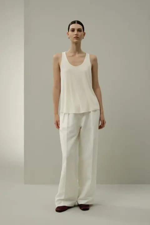 LILYSILK Débardeur Jersey Silk Breeze Noir L - Léger, Respirant et Élégant - Soie et Viscose - Top Femme