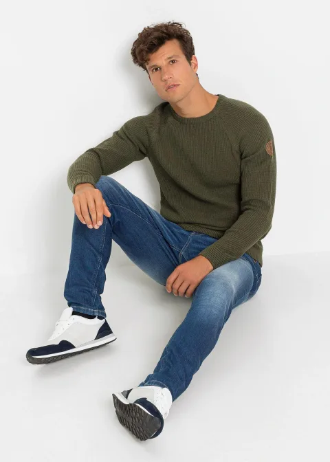 Pull en grosse maille avec coton recyclé