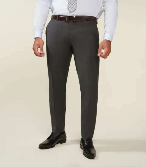 IZAC - Pantalon ville en laine gris anthracite LIMONEBT