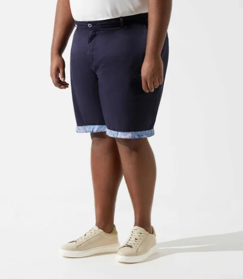 IZAC - Bermuda coton stretch marine SLOWLYBT
