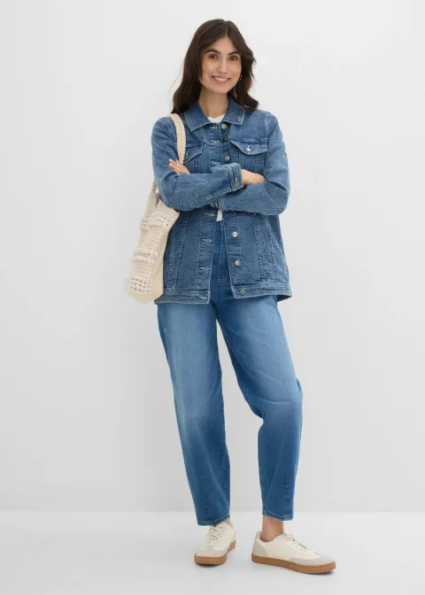 Veste en jean extensible, coupe boyfriend