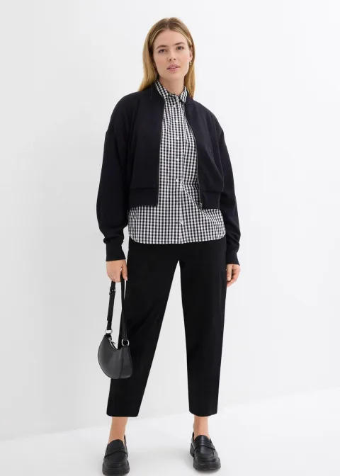 Pantalon à enfiler en coton élastiqué