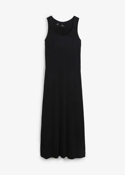 Robe longue en coton et viscose