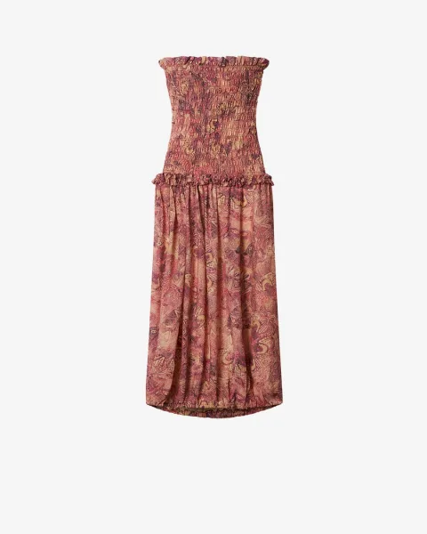 Robe Cleane - Femme - Rose - Taille40 - Isabel Marant - Collection Été Femme - Nouvelle Collection Capsule La Riviera