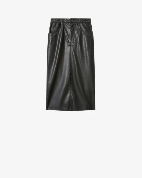 Jupe Nilauria Effet Cuir - Femme - Noir - Taille 42 - Marant Étoile