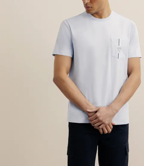 IZAC - T-shirt à poche ciel