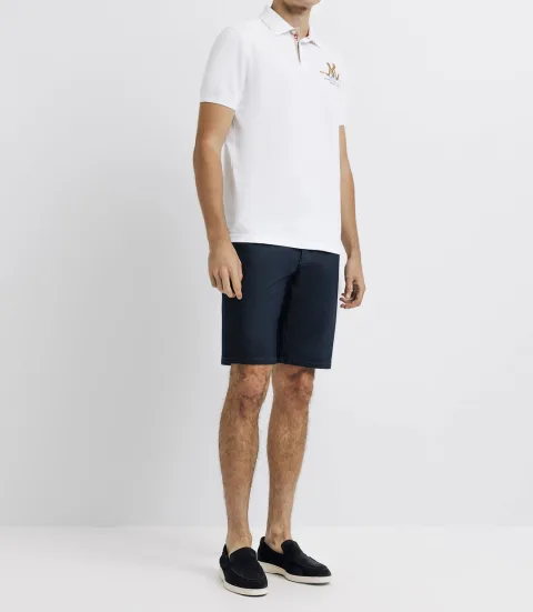 IZAC - Polo nid d'abeille avec patch blanc