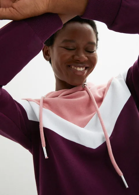 Sweat-shirt à capuche et grand col