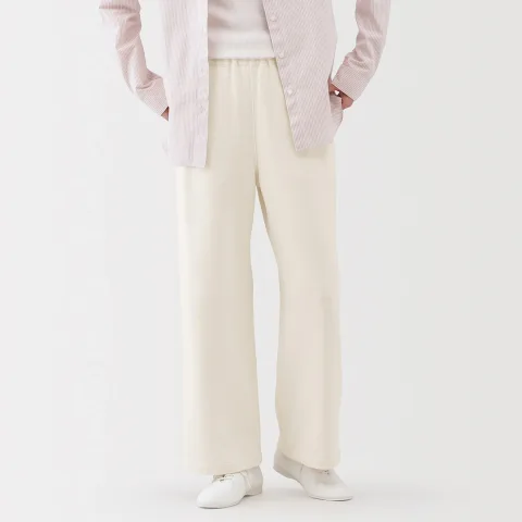 Pantalon de jogging coupe large en mélange de coton pour femme