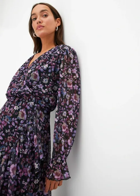 Robe en mesh à imprimé floral
