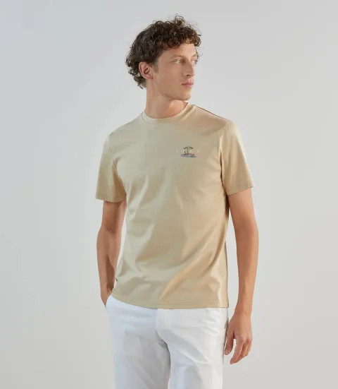 IZAC - T-shirt col rond beige