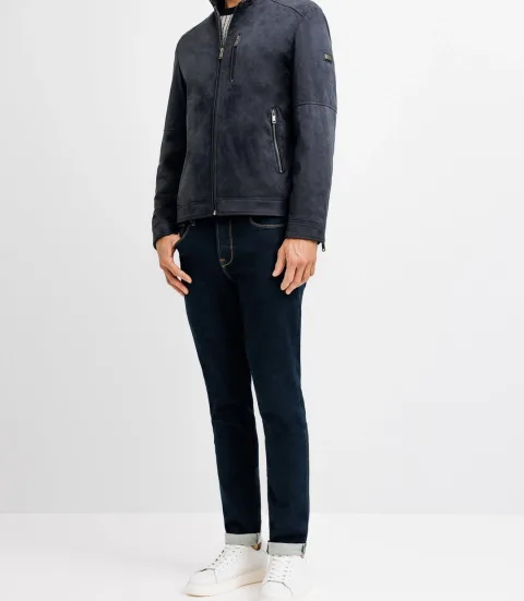 IZAC - Blouson col montant marine