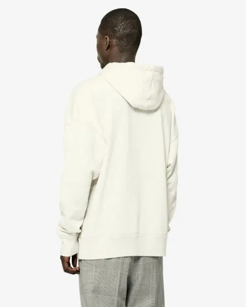 Sweatshirt Oversize A Capuche Logo Miley - Homme - Écru - Taille XL