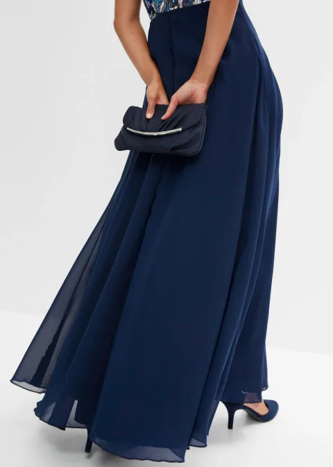 Robe longue à dentelle