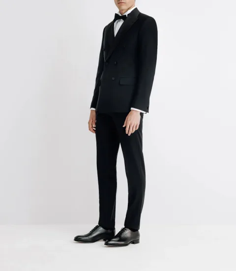 IZAC - Costume croisé 6 boutons noir