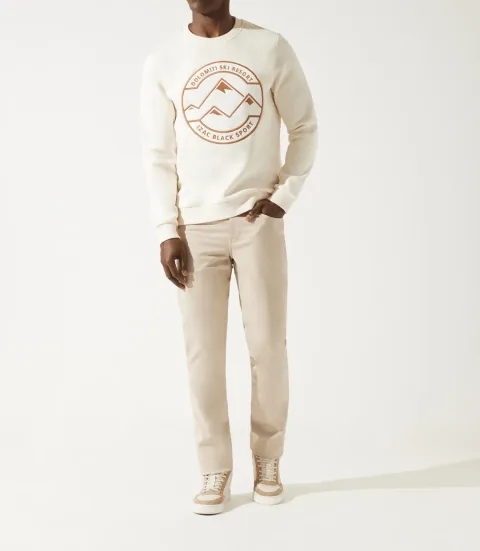 IZAC - Sweat col rond fantaisie écru