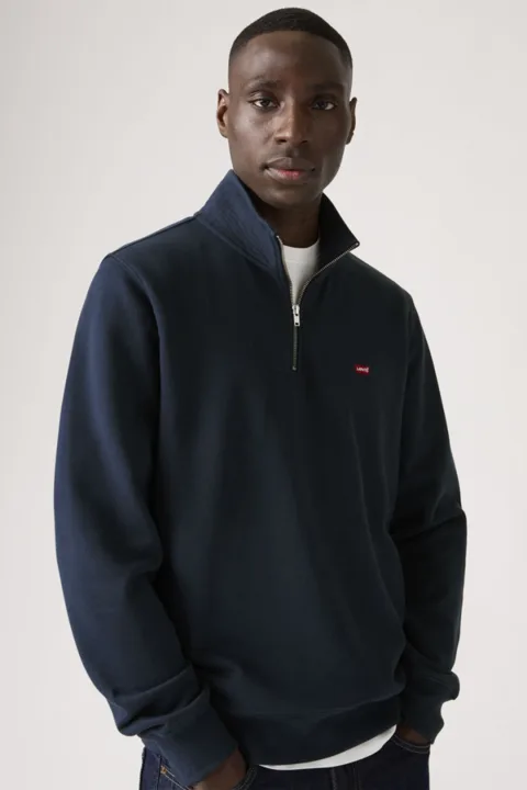 Levi's Pull Col Camionneur Original Housemark - Homme - Gris / Mid Tone Grey Heather - 2XL
