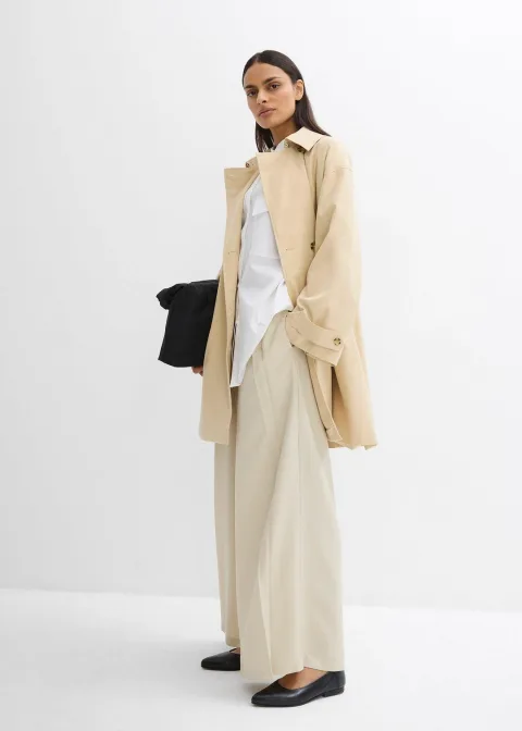 Trench-coat coupe trapèze