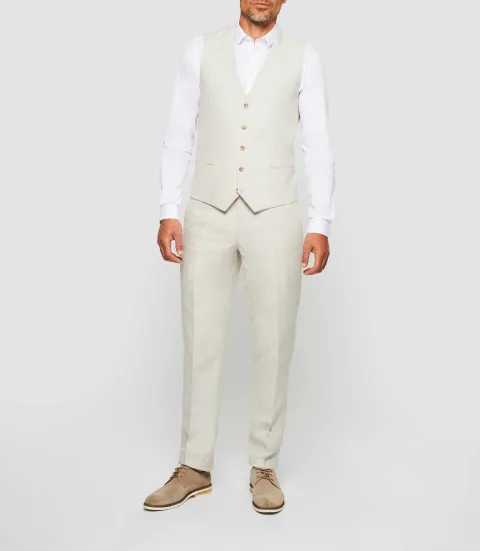 IZAC - Gilet de costume beige ''Jcielo''