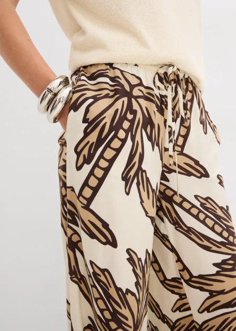 Pantalon large en viscose fluide