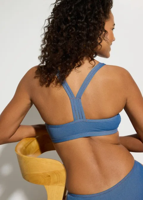 Bikini brassière (ens. 2 pces) aspect jean