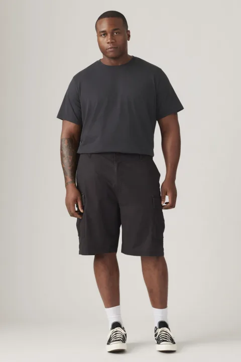 Levi's Carrier Cargo Shorts (Big & Tall) - Homme - Noir / Meteorite Lightweight - 50