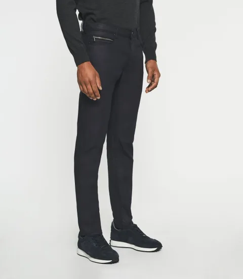 IZAC - Jean slim denim enduit marine ENDUIT
