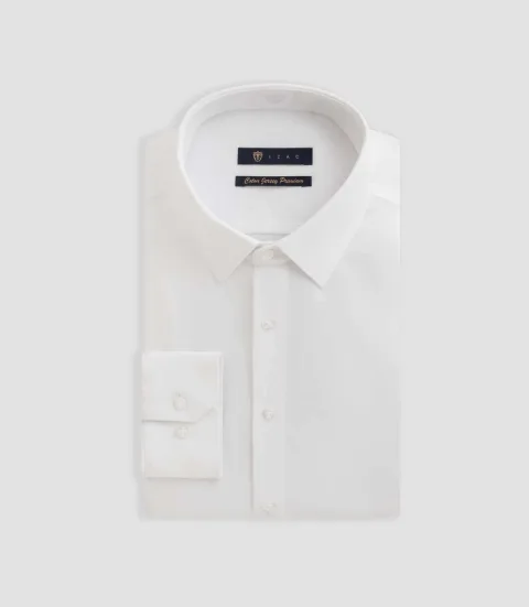 IZAC - Chemise en jersey de coton blanc PYLAN