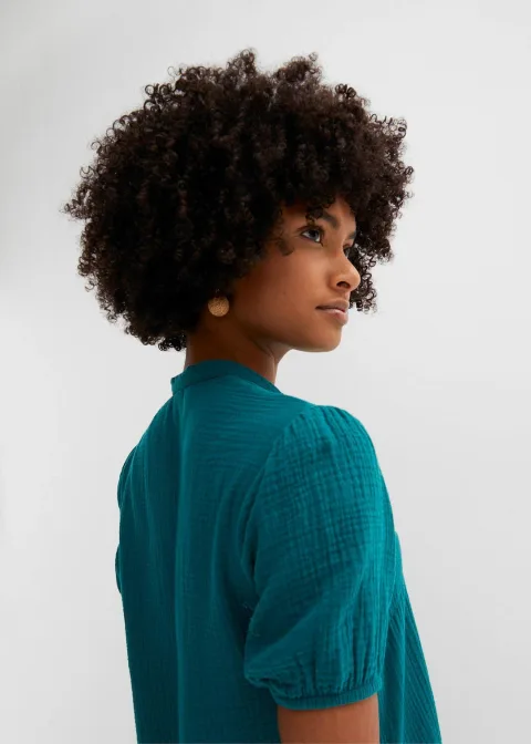 Robe courte en gaze de coton