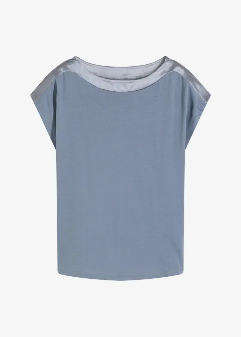 T-shirt avec bordure en satin