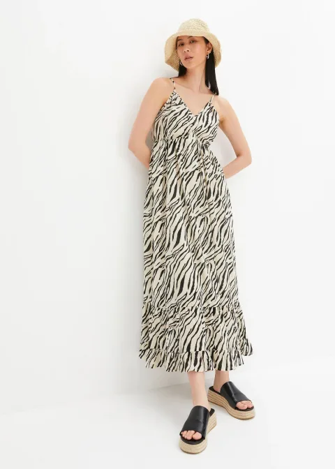 Robe longue à imprimé léopard