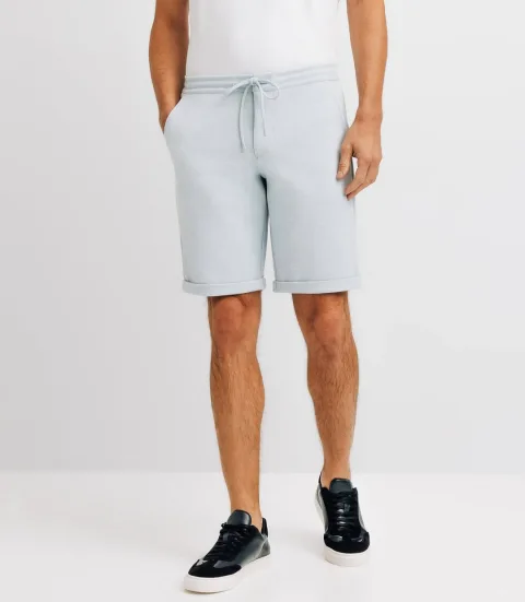 IZAC - Bermuda coton stretch  ciel