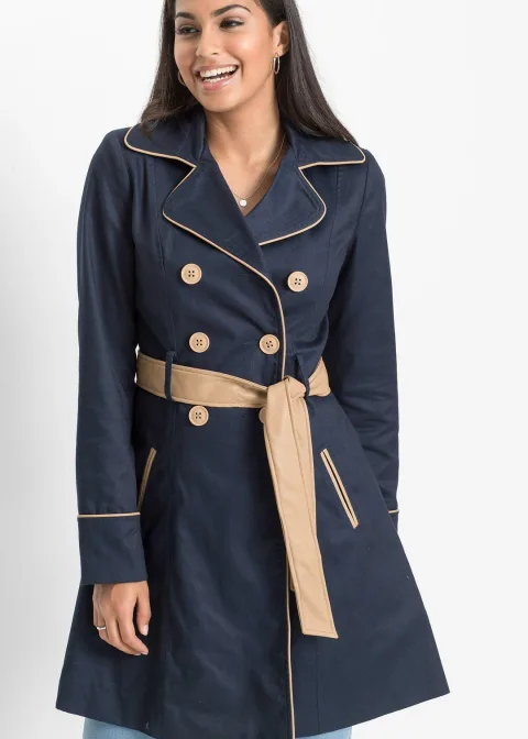 Trench-coat coupe trapèze