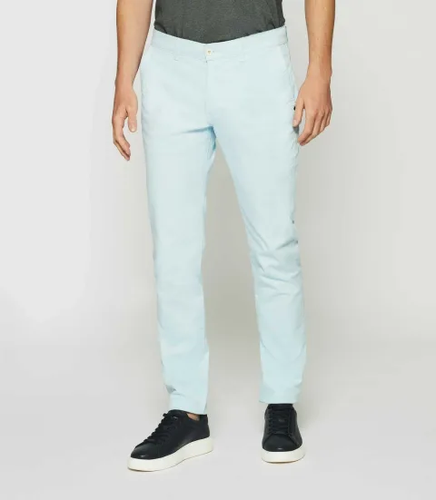 IZAC - Pantalon slack slim bleu ciel