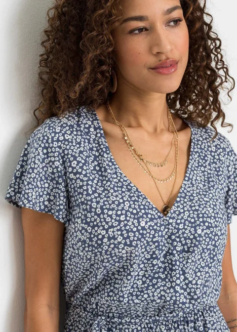 Robe courte en viscose