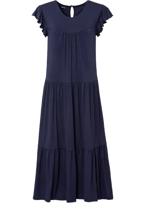 Robe midi en viscose extensible
