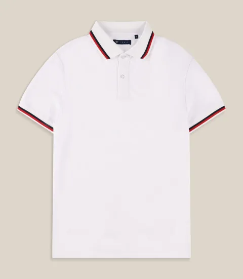 IZAC - Polo en maille piquée blanc
