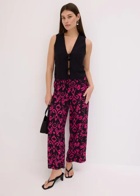 Pantalon large en viscose fluide