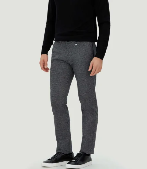 IZAC - Pantalon chino esprit lainage gris ''Cyrano''
