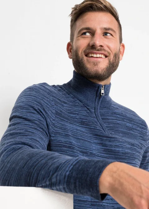 Pull camionneur en maille chinée