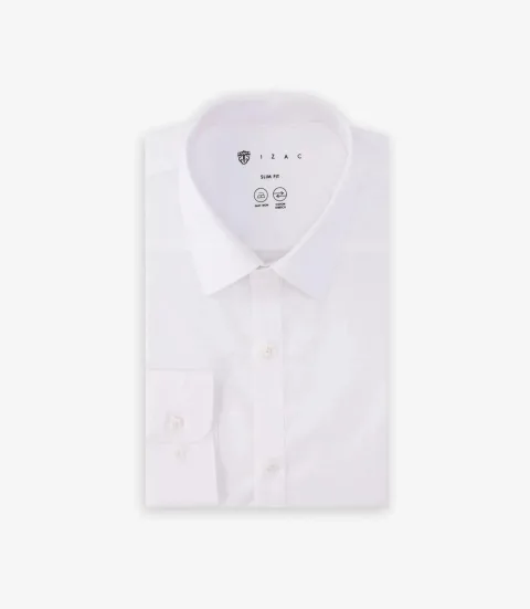 IZAC - Chemise ville en coton blanche