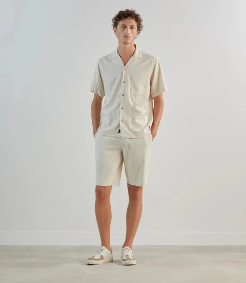 IZAC - Bermuda avec cordon de serrage beige