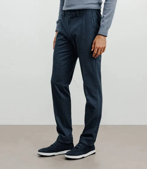 IZAC - Pantalon flanelle marine