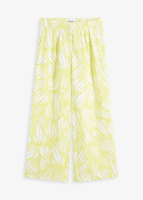 Pantalon palazzo à taille élastiquée