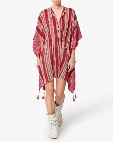 Kaftan Loreliz - Femme - Rouge - Taille - Isabel Marant - Collection Été Femme - Nouvelle Collection Capsule High Summer