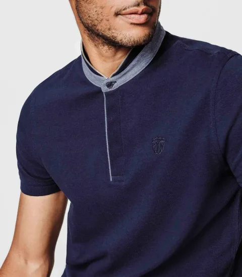IZAC - Polo coton piqué marine