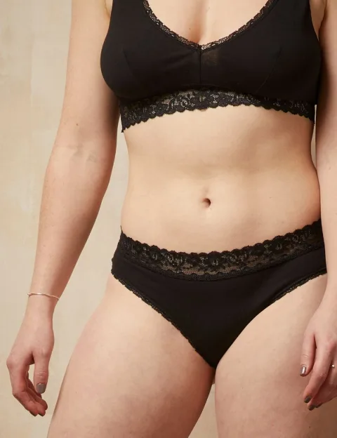 Culotte Dentelle - Noir - Taille XS - Lemahieu