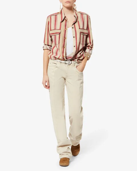 Chemise Gelva - Femme - Beige-red - Taille44 - Marant Étoile - Collection Été Femme - Nouvelle Collection Capsule High Summer