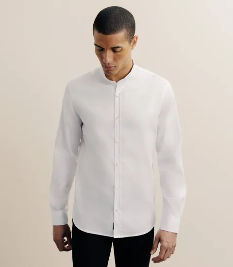 IZAC - Chemise col mao blanche