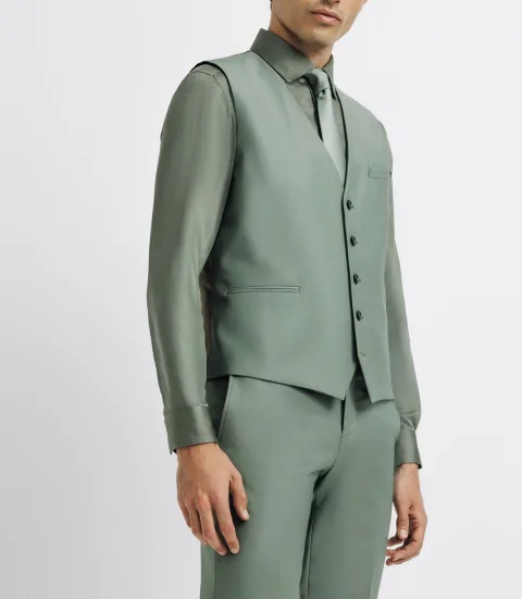 IZAC - Gilet de costume vert clair